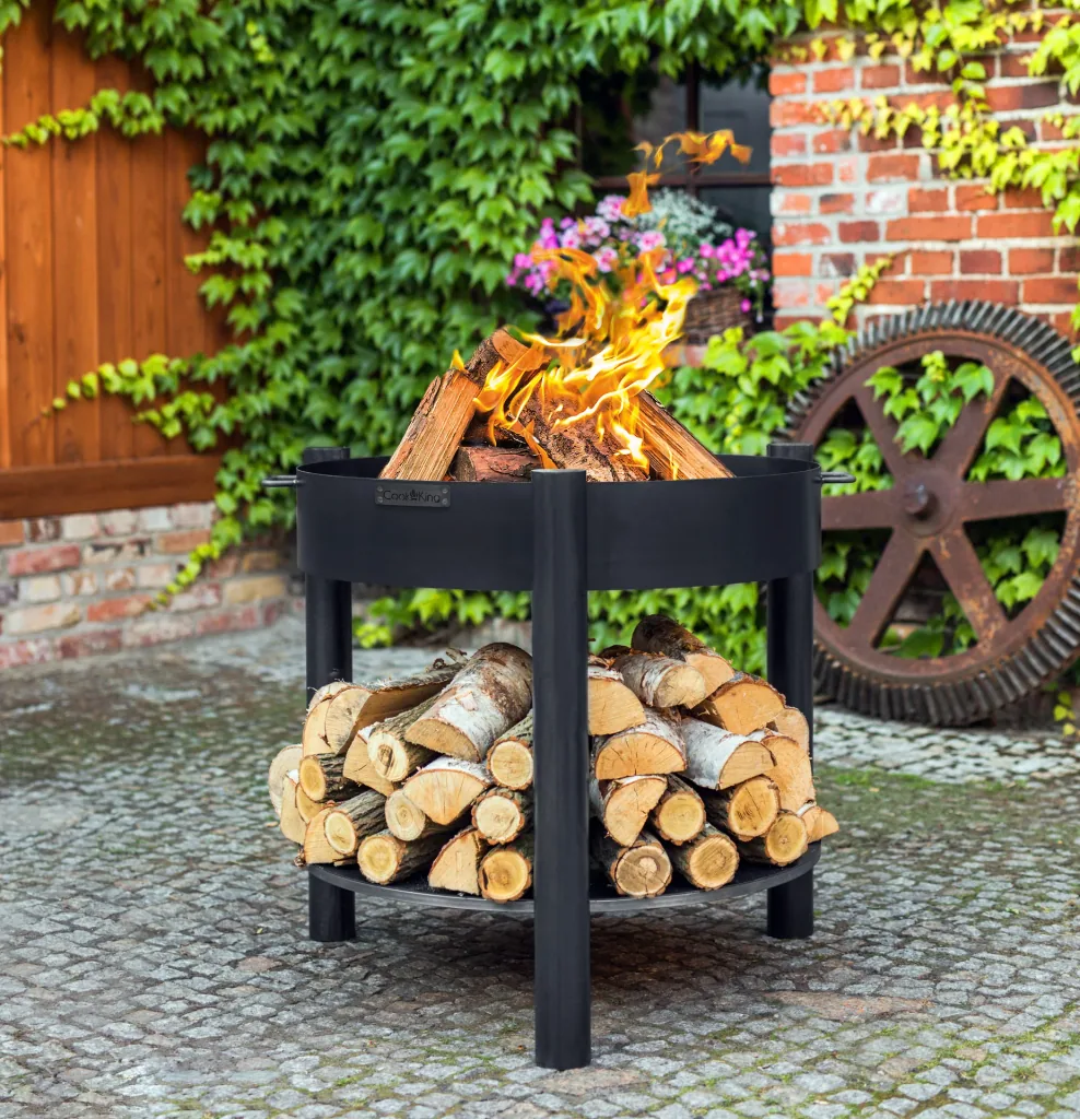 CookKing Foyer Montana 80 haut, avec rangement pour bois