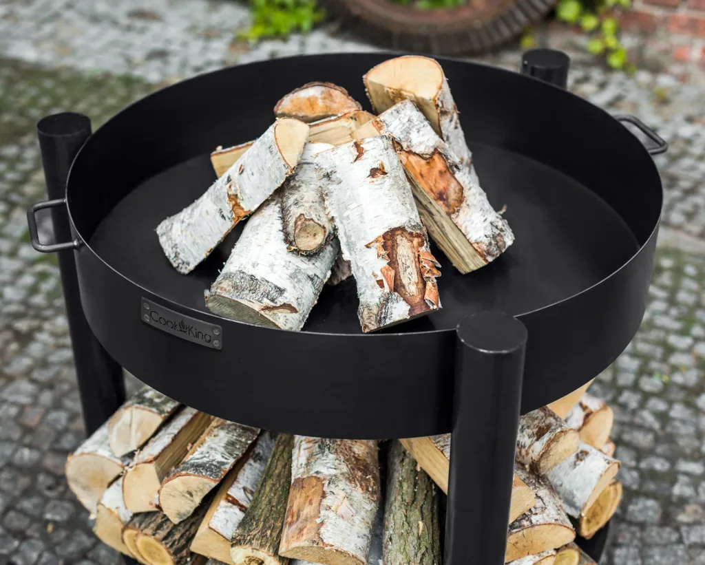 CookKing Foyer Montana 80 haut, avec rangement pour bois