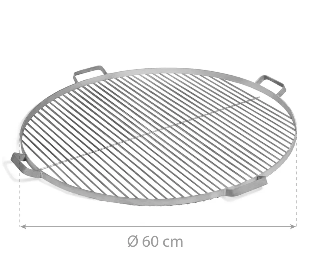 Grille de barbecue CookKing 60 cm, acier inoxydable, incluant 4 poignées