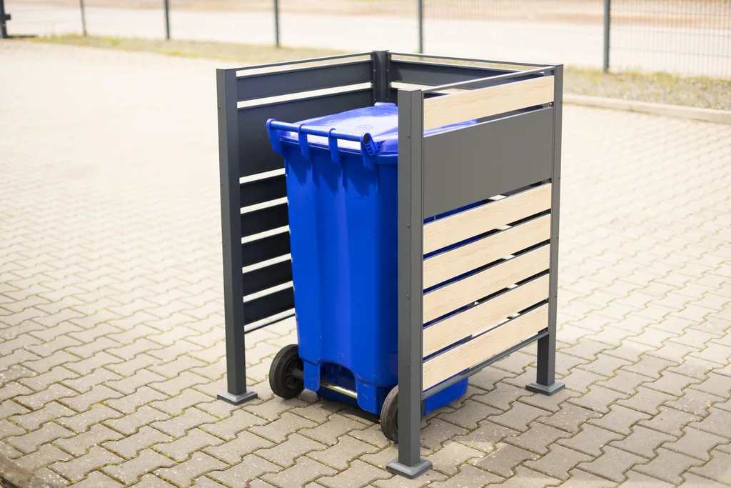 Westmann Habillage de poubelle Planum 1er 120 cm effet bois (1× 240 L)