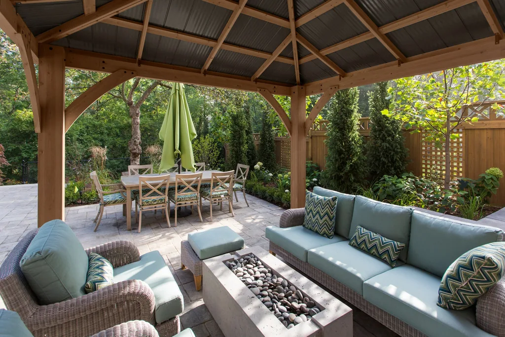 Westmann Pavillon en bois Devon 12×12 Nature