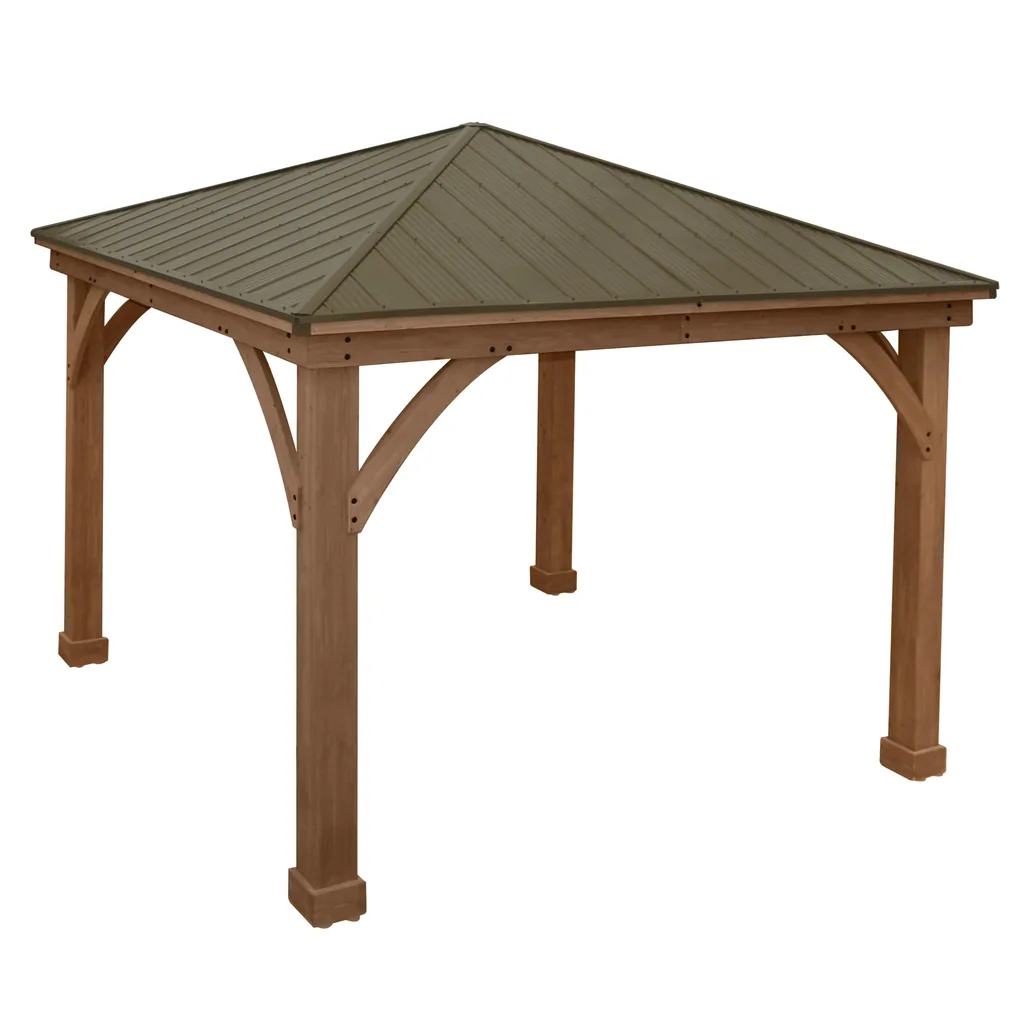 Westmann Pavillon en bois Devon 12×12 Nature
