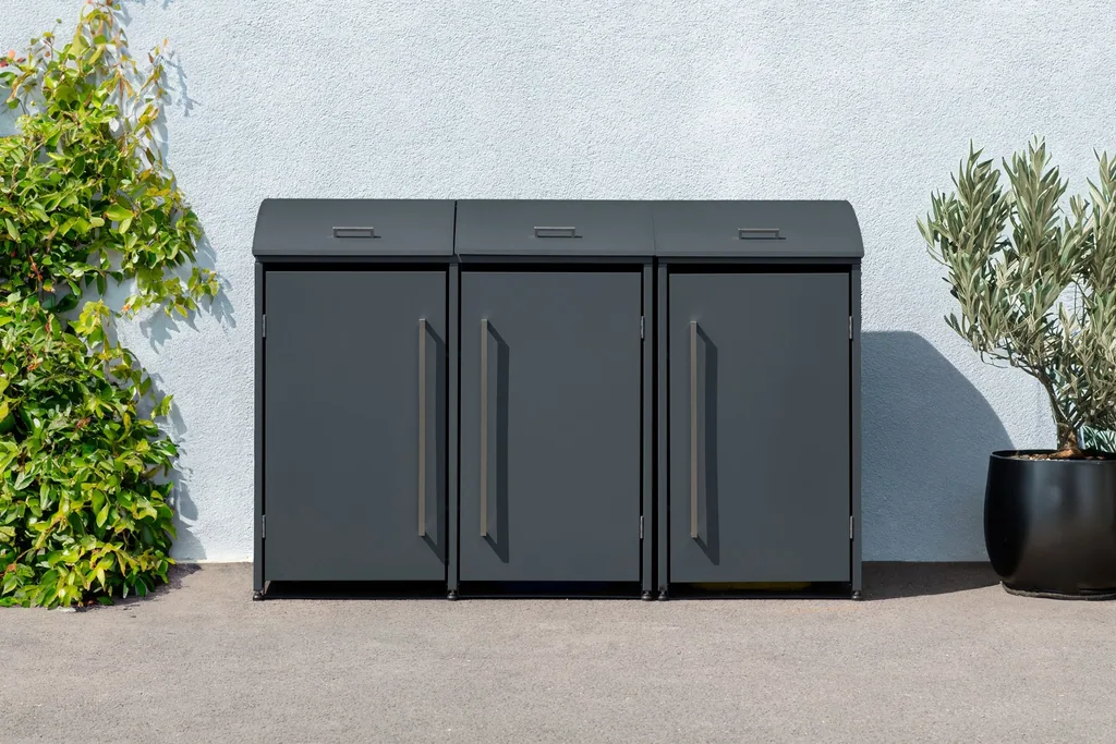 Westmann Boîte à poubelles Moderna 3 places anthracite (3× 240 L)