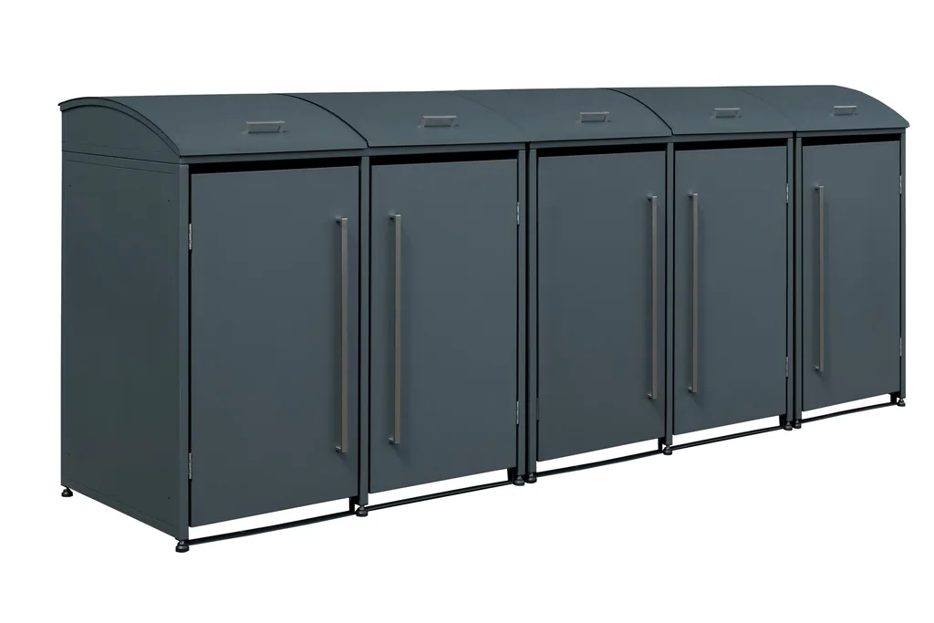 Westmann Boîte à poubelles Moderna 5 anthracite (5× 240 L)