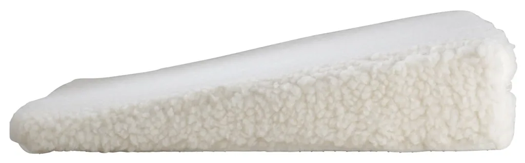 Seat wedge cushion in lambskin look