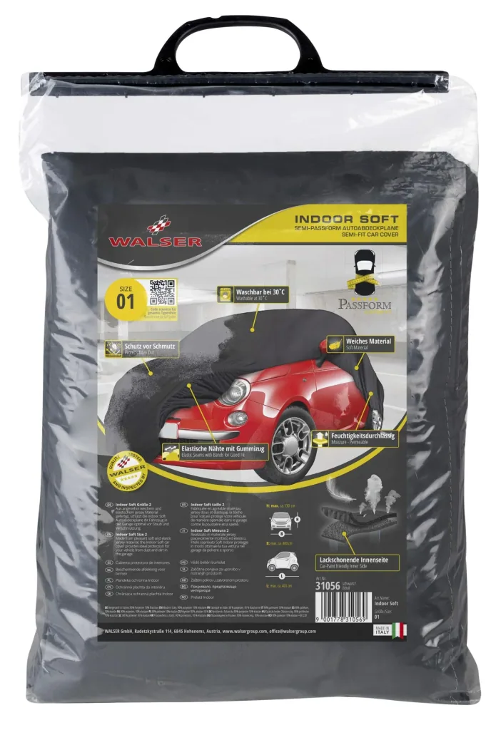 Car cover indoor soft - Size 1 - 401 x 400 x 130 cm - PES - Elastane