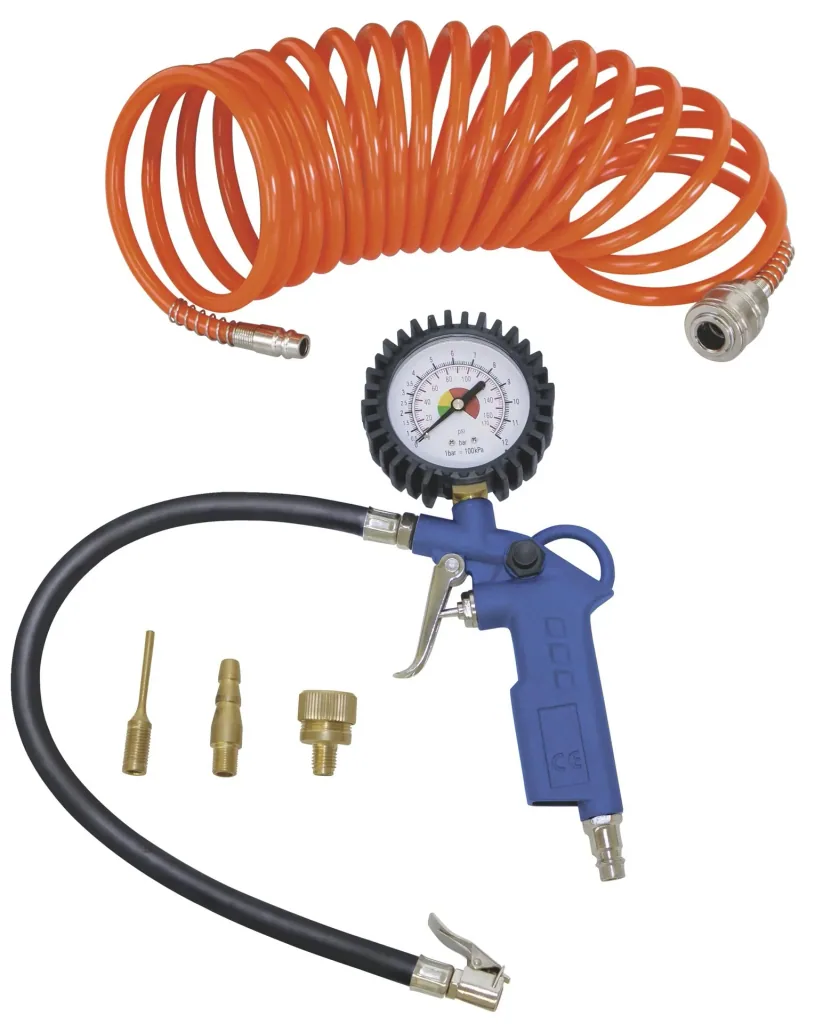 Compressor HC24 V - 24 L - 10 bar - 230 Volt, including 5-piece pneumatic tool set