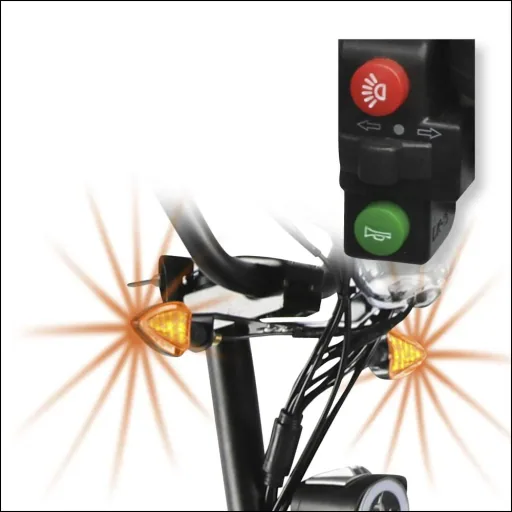E-scooter "Evoking" Safety 45 km/h including indicators and luggage case, black