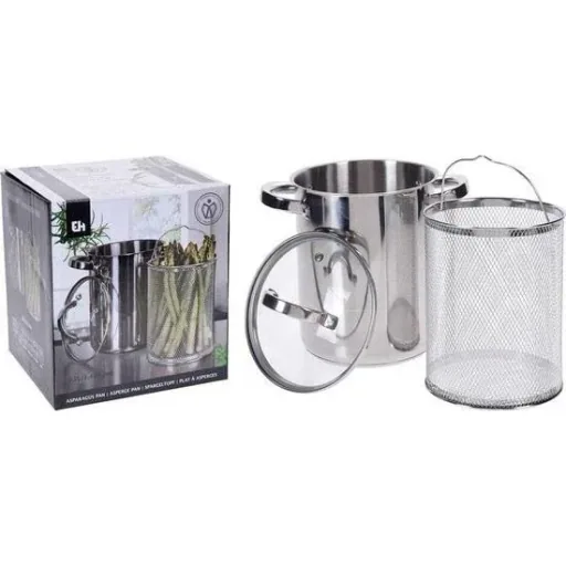 Excellent Houseware Asparagus Pot with Glass Lid - 4.2 Liters