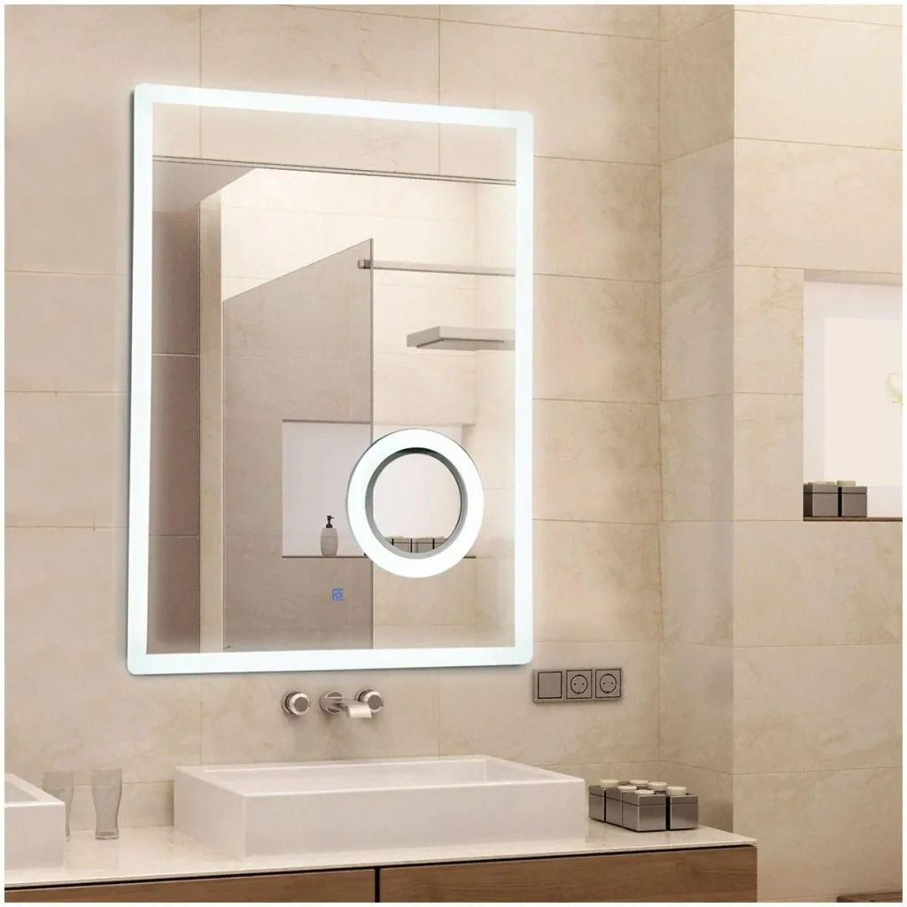 kleankin® LED bathroom mirror lighting 65W 80x60cm