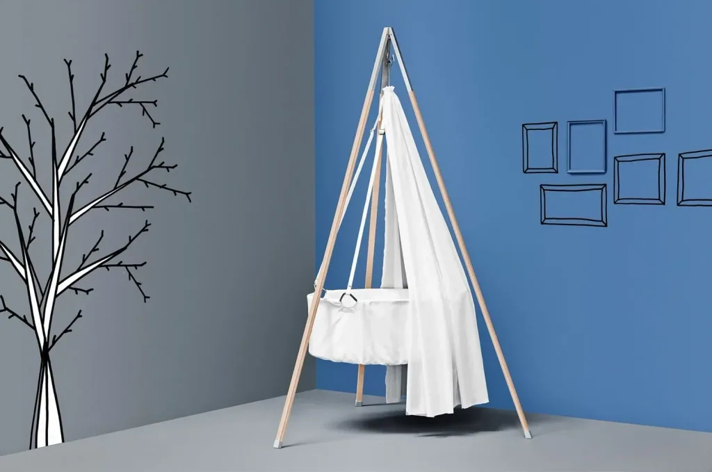 Leander Berceau bébé beige blanc
