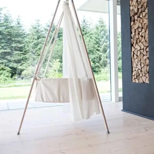 Leander Berceau bébé beige blanc