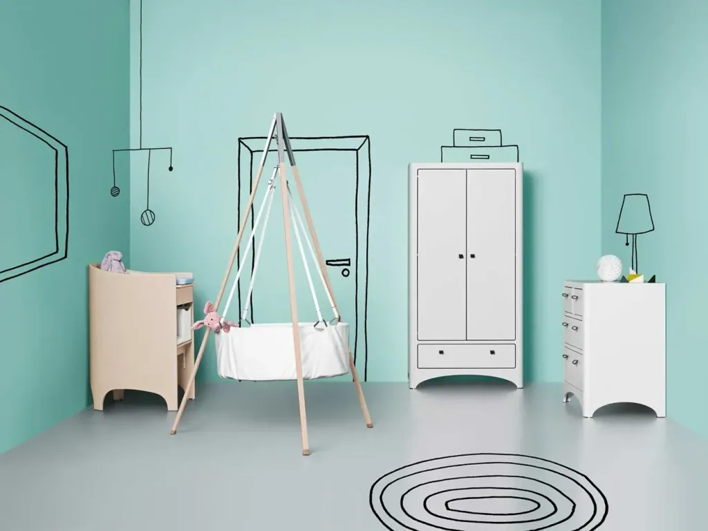 Leander Berceau bébé beige blanc