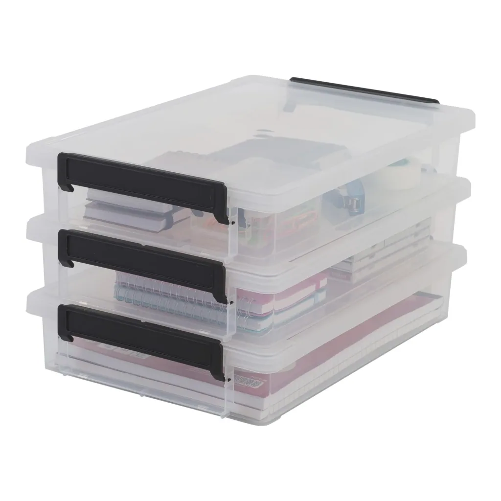 Connectable storage box A4, set of 3