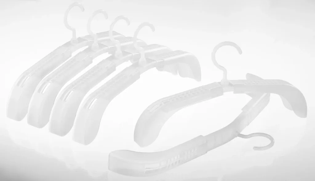 Extendable coat hanger, set of 6, extendable 37.5 - 51.5 x 4 cm