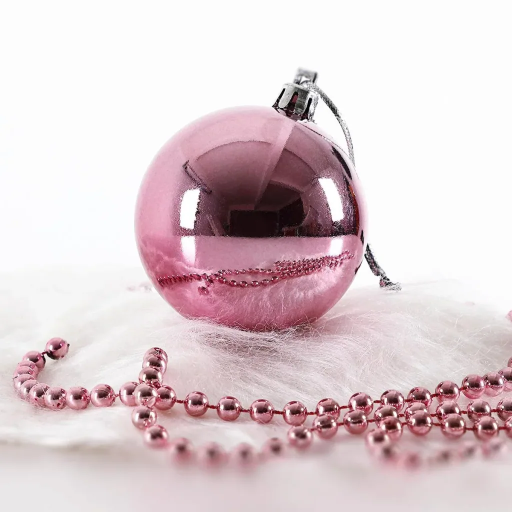 Christmas balls - Christmas tree decorations - 54 pieces pink