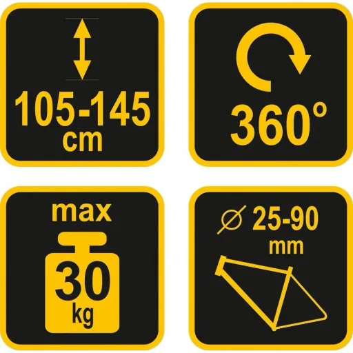 Bicycle rack - hanging height adjustable up to 145 cm