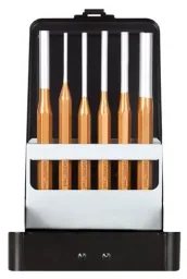 Pin punch set 3-10mm + cassette 6-piece