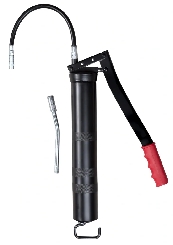 Professional lever press set with filling nipple for 600 cc cans