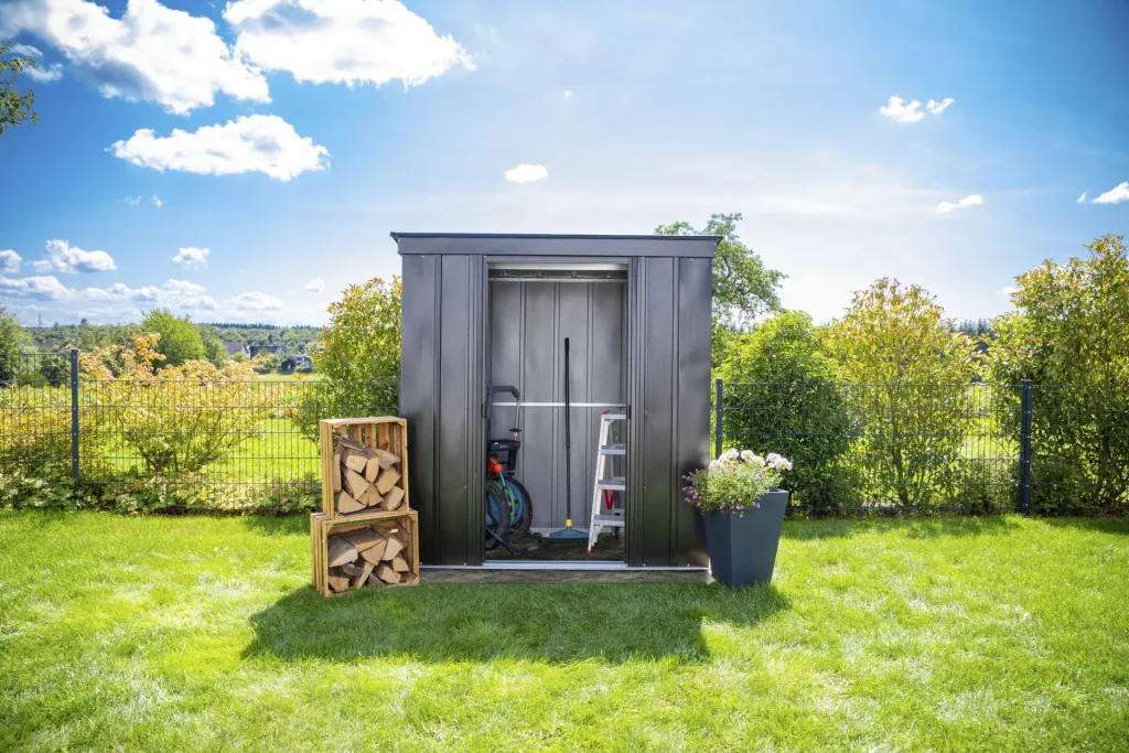 Metallgerätehaus 8x4 onyx schwarz