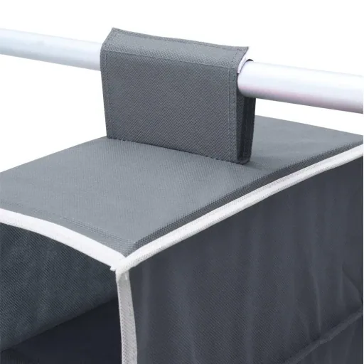 2x coat hangers with 6 compartments in anthracite/white
