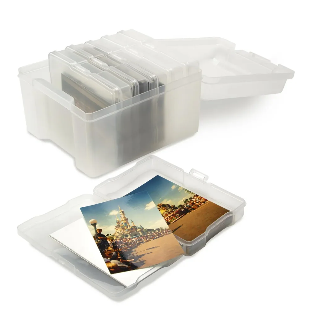 Photo collection box with lid, 7 pieces