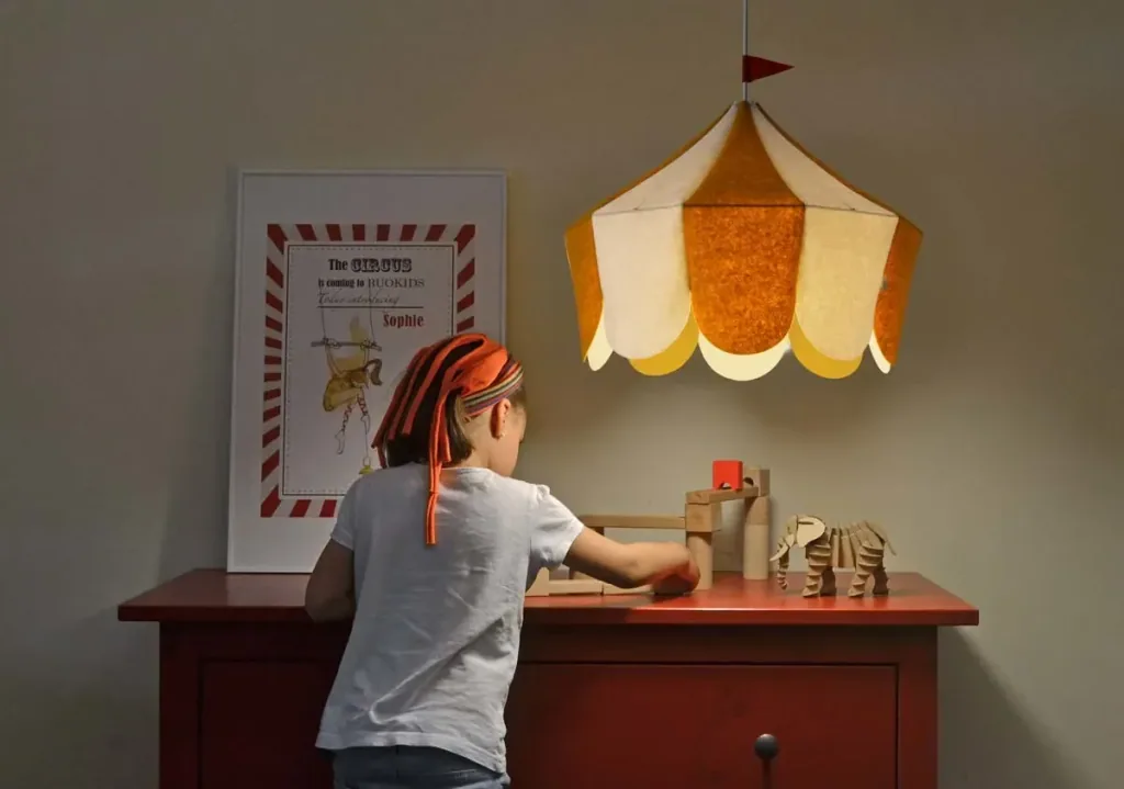 Buokids Lampe à suspendre Cirque jaune