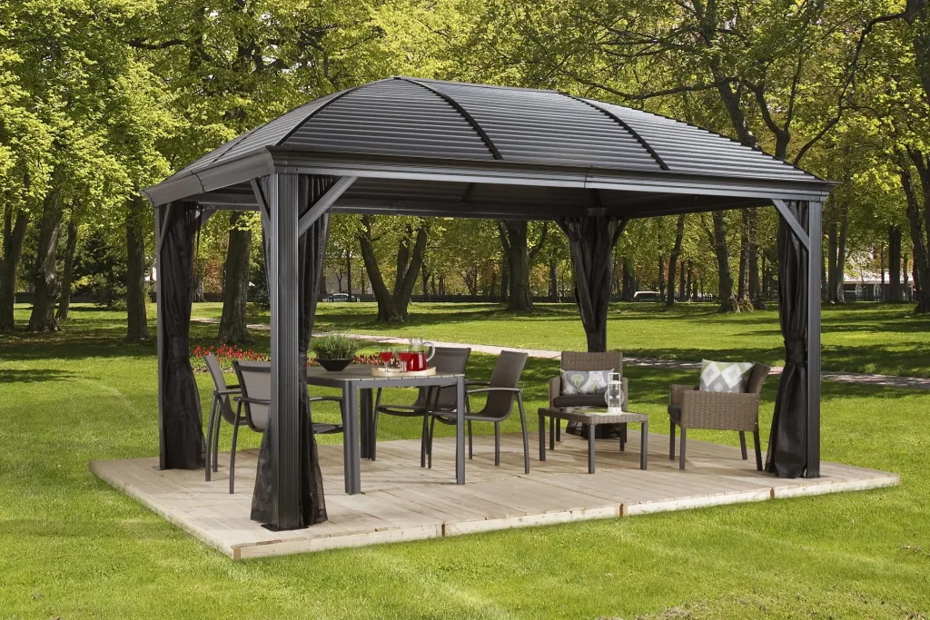 Pavillon en aluminium Sojag Moreno, anthracite