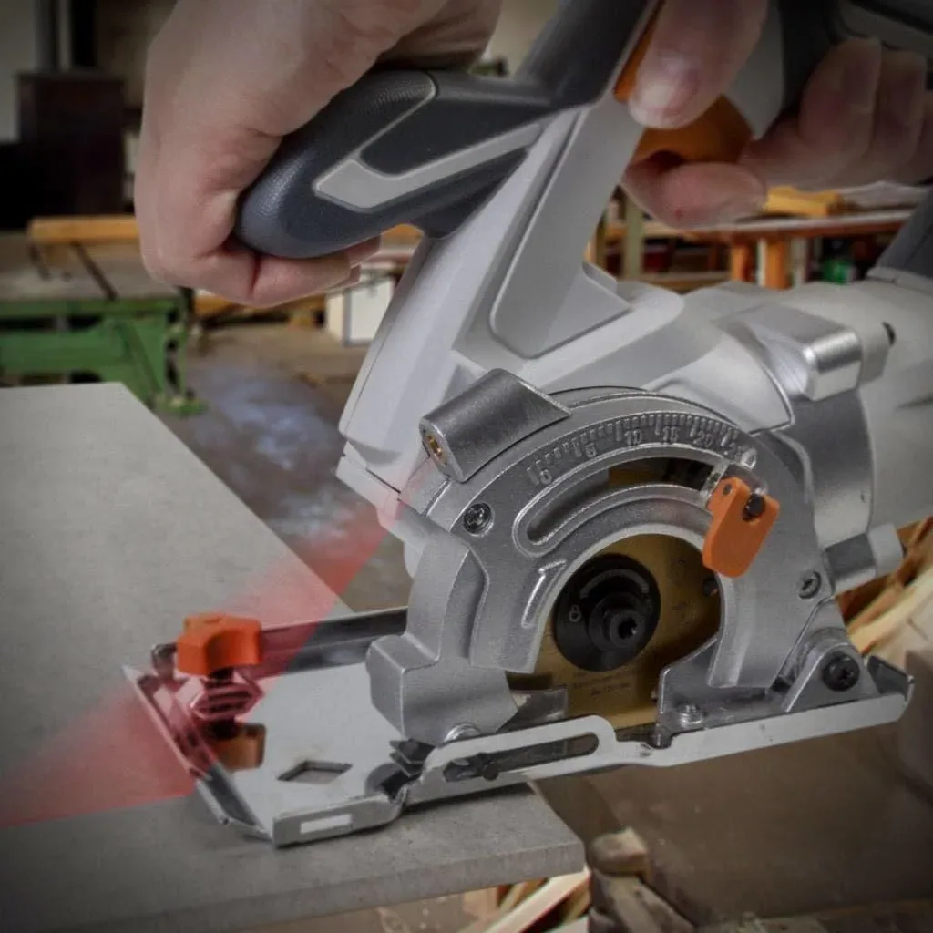 THOR compact multi-material circular saw 710 watts including saw guide & additional saw blade