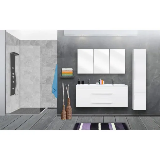 Bathroom furniture Style 120cm - Mat White