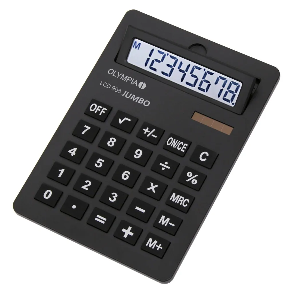 Jumbo calculator in DIN A4 format