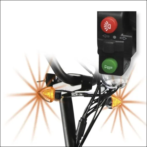 Forca E-Scooter "Knumo" 45 km/h, 1500 Watt Safety Plus including indicators, luggage case and lithium battery, black
