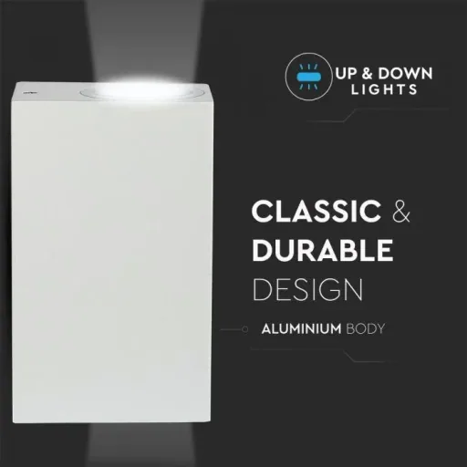 - Outdoor light - 2 lights - Wall light - Rectangle - GU10 - IP44 - White