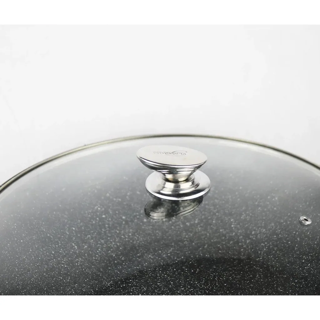 Saucepan/Casserole - with lid - 24 cm - Black