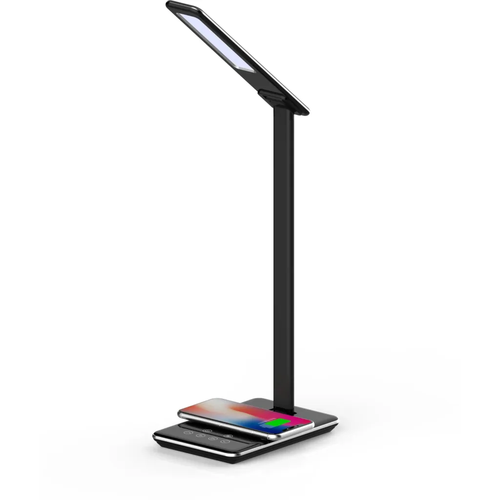 VT-7405 Table Lamp / Desk Lamp with Wireless QI Charger - Black