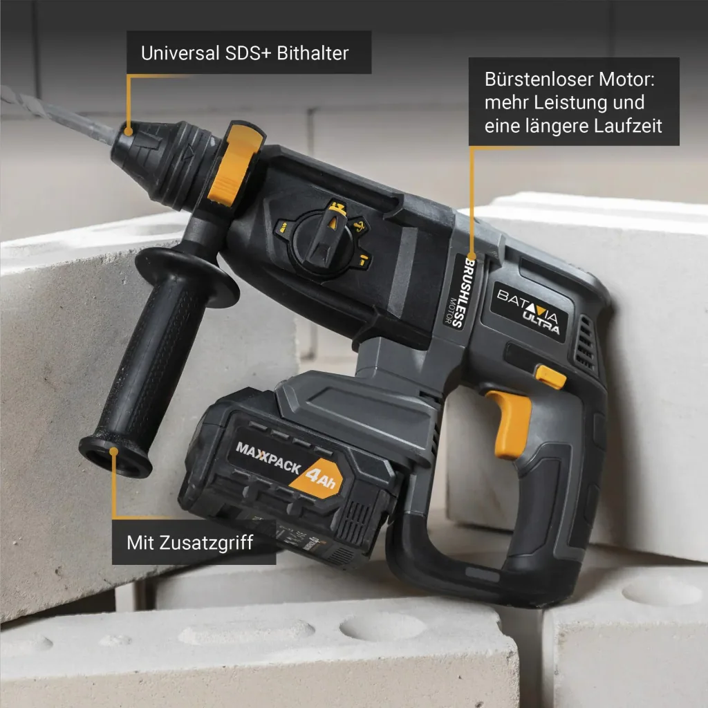 Marteau perforateur SDS+ sans fil Maxxpack 18V sans balais (sans batterie ni chargeur)