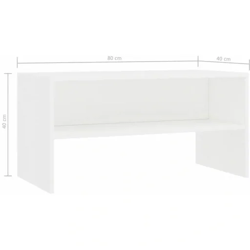 TV cabinet 80x40x40 cm chipboard white