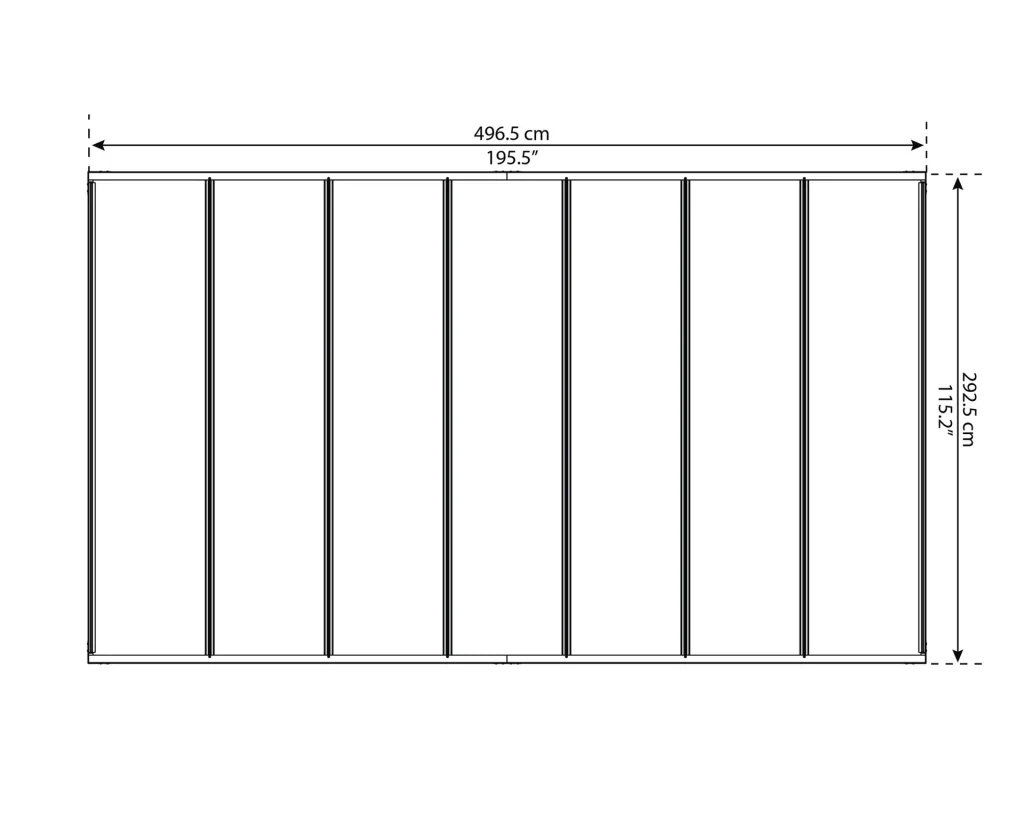 Carport Palma 5000 497x293x224 cm