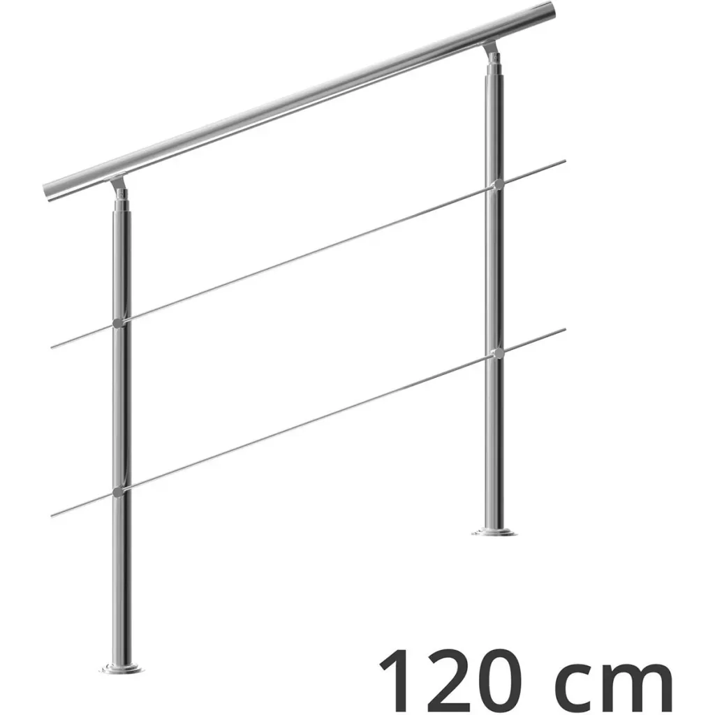Handrail stainless steel 120cm 2 struts