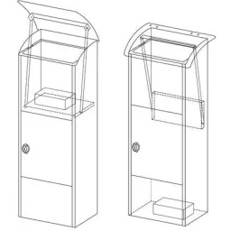 Helsinki parcel box - Dropbox - Softclose - Anti-theft - 39x24x103 cm