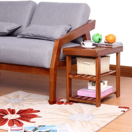 2in1 - Acacia wood shoe rack e