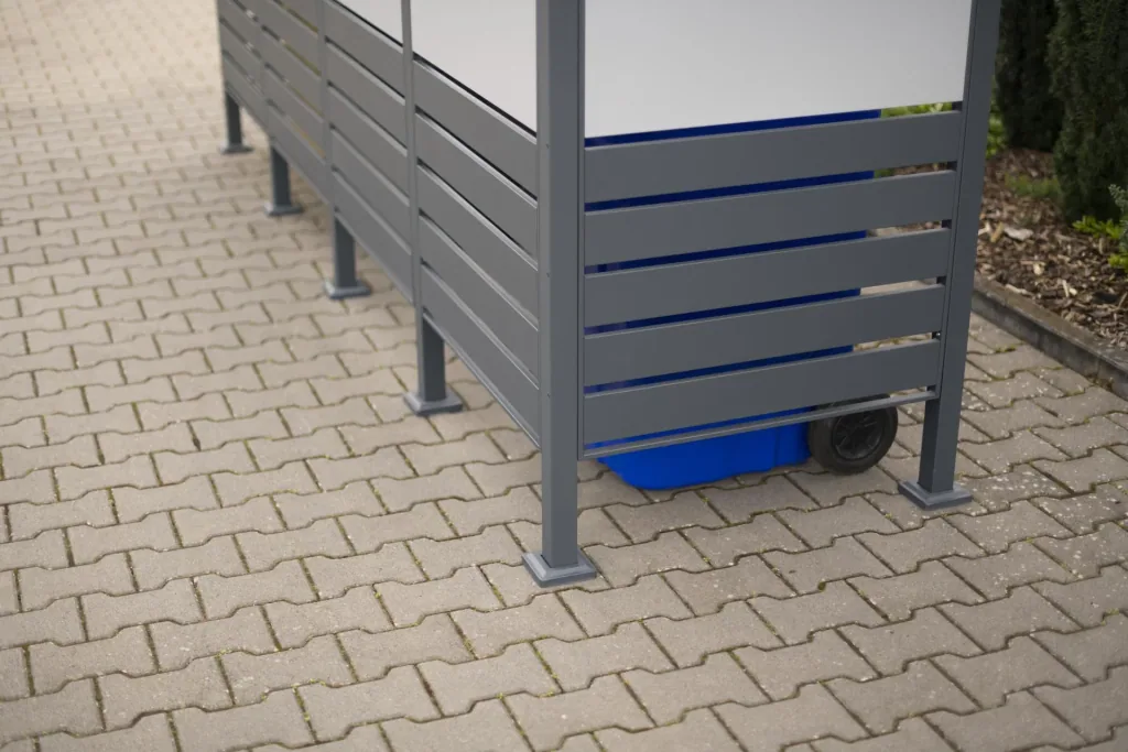 Garbage can cover Planum 4-box, 120 cm, anthracite