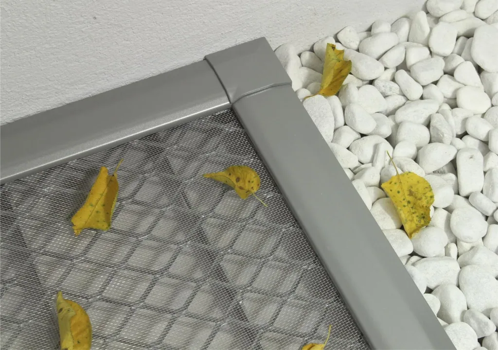 Professional light well cover with aluminum fabric