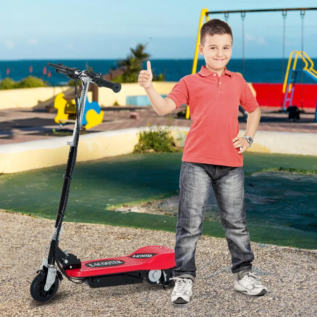 E-Scooter Children's Scooter City Scooter 120W Foldable Red