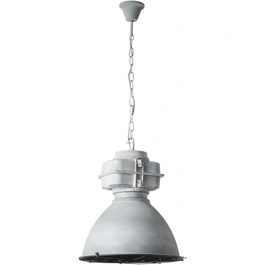 Hanging lamp Anouk XL with grid 93680/70 Concrete 48cm incl. warm lamp