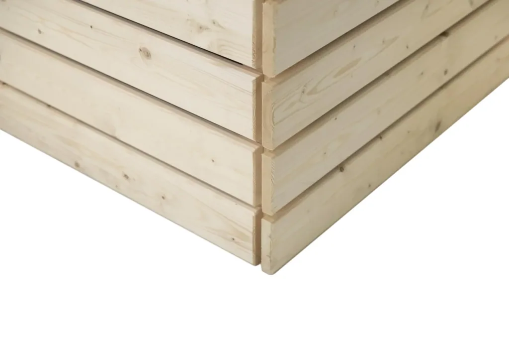 Carré potager surélevé Asket M, 110×70×90 cm, Naturel – Bois d'épicéa, ménage le dos