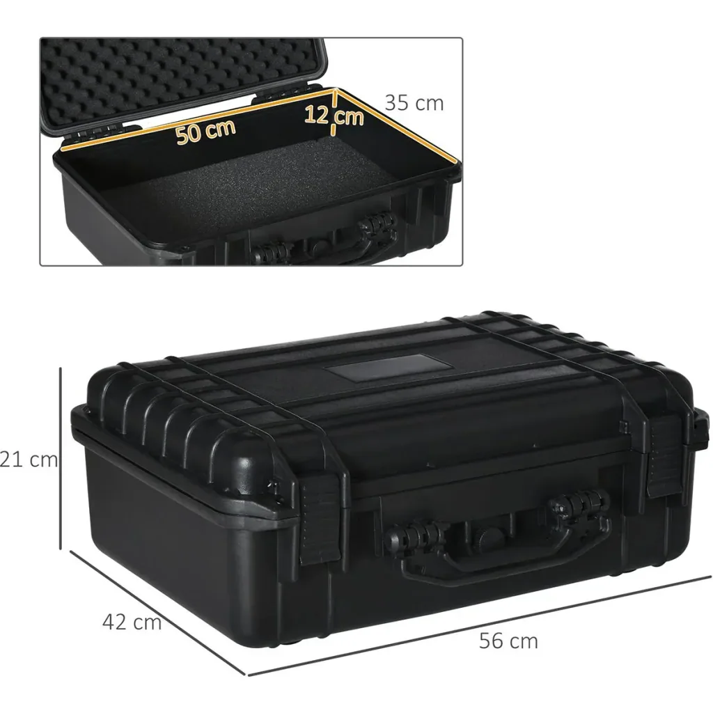 Empty tool case with tool box