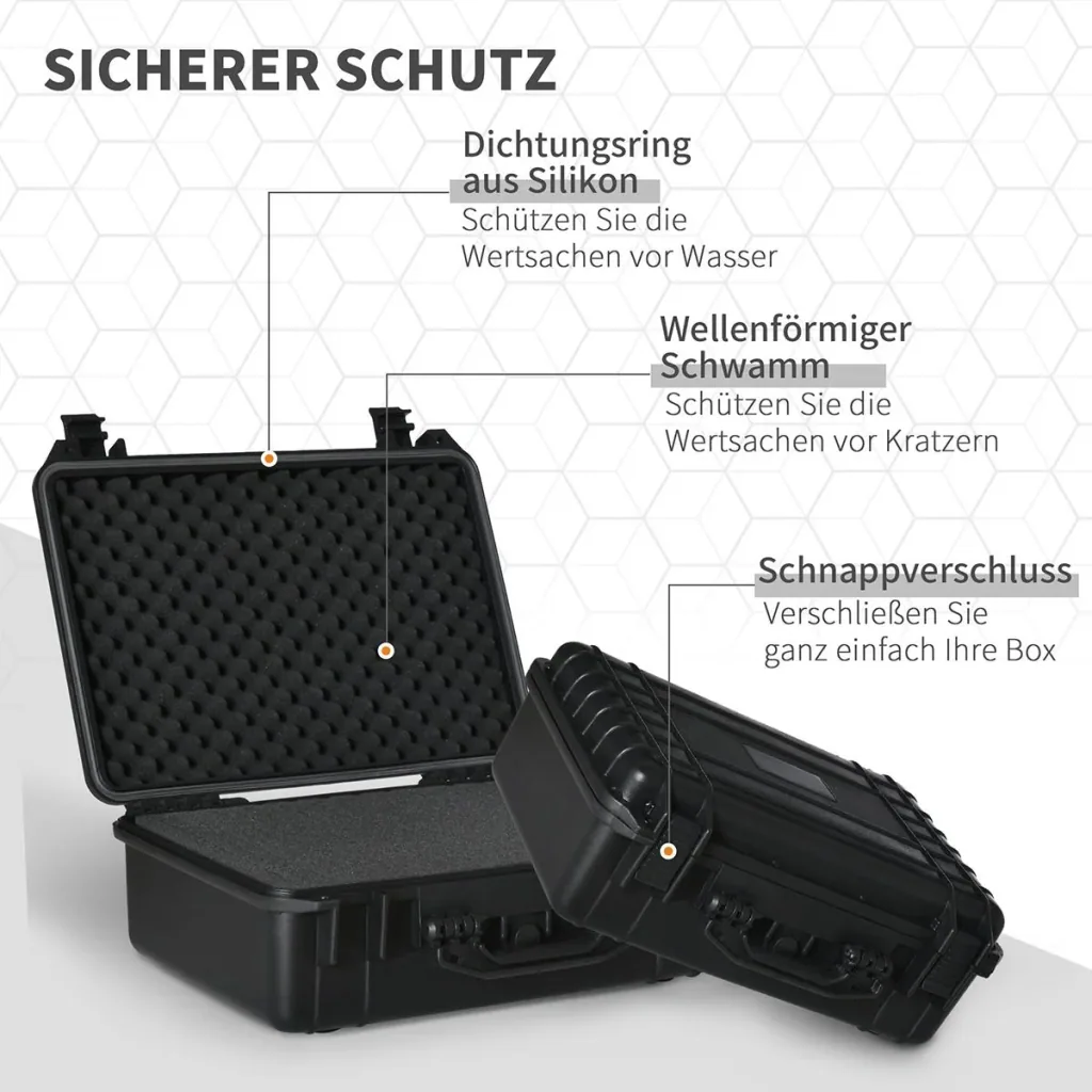 Empty tool case with tool box