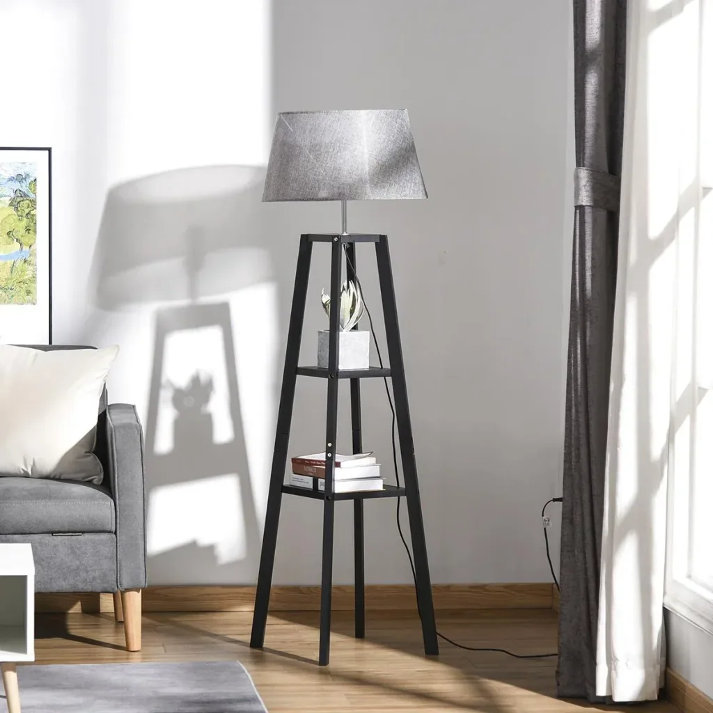Floor lamp floor lamp shelf levels